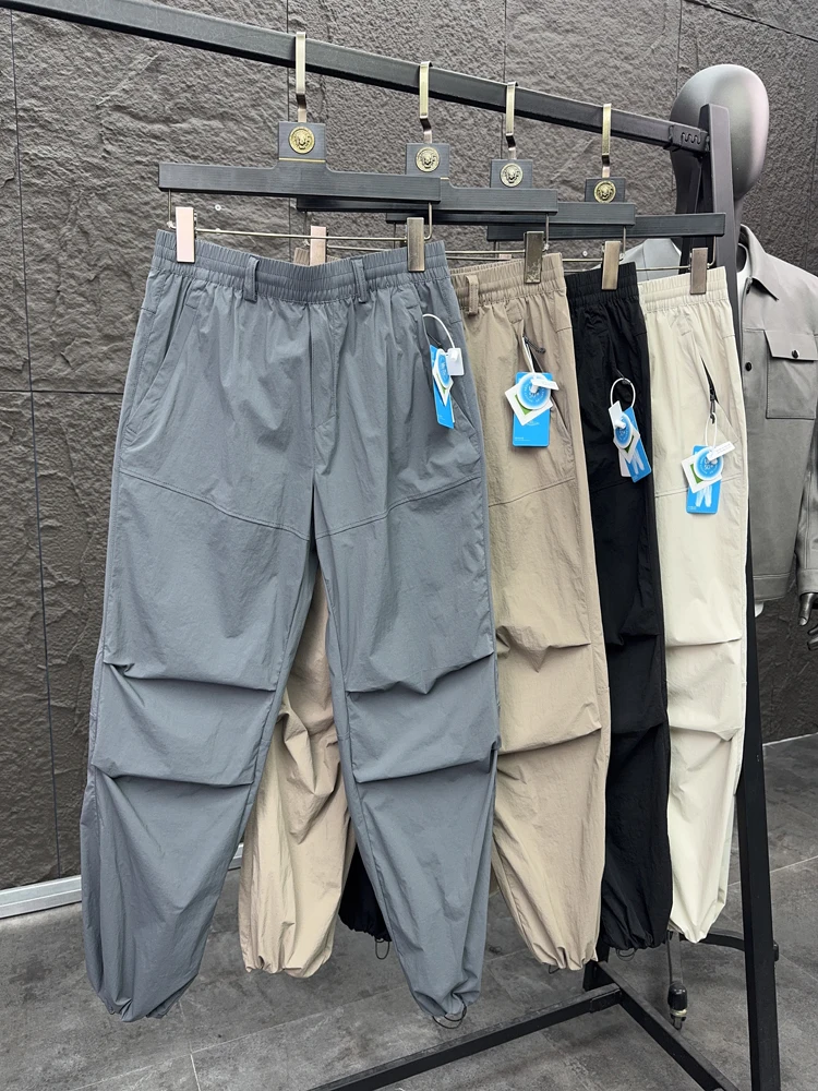 

Легкие дышащие мужские повседневные брюки, весна-лето, свободные прямые брюки, прохладное ощущение, водонепроницаемость, повседневная одежда Urban Faion