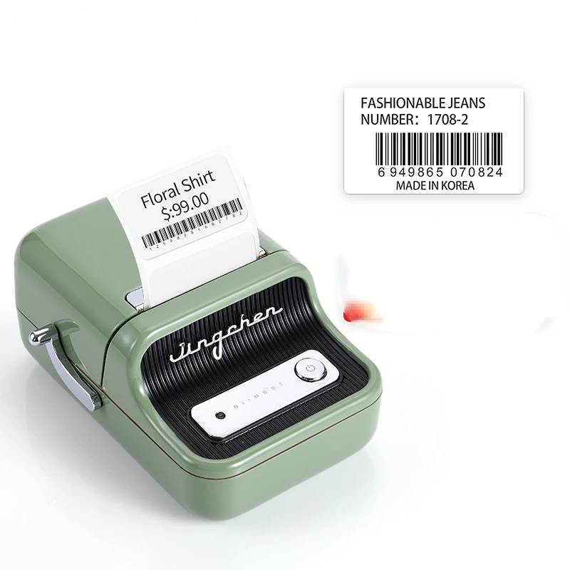 B21 barcode qr code sticker label Portable printer jewelry Thermal Sticker Mini barcode label printer