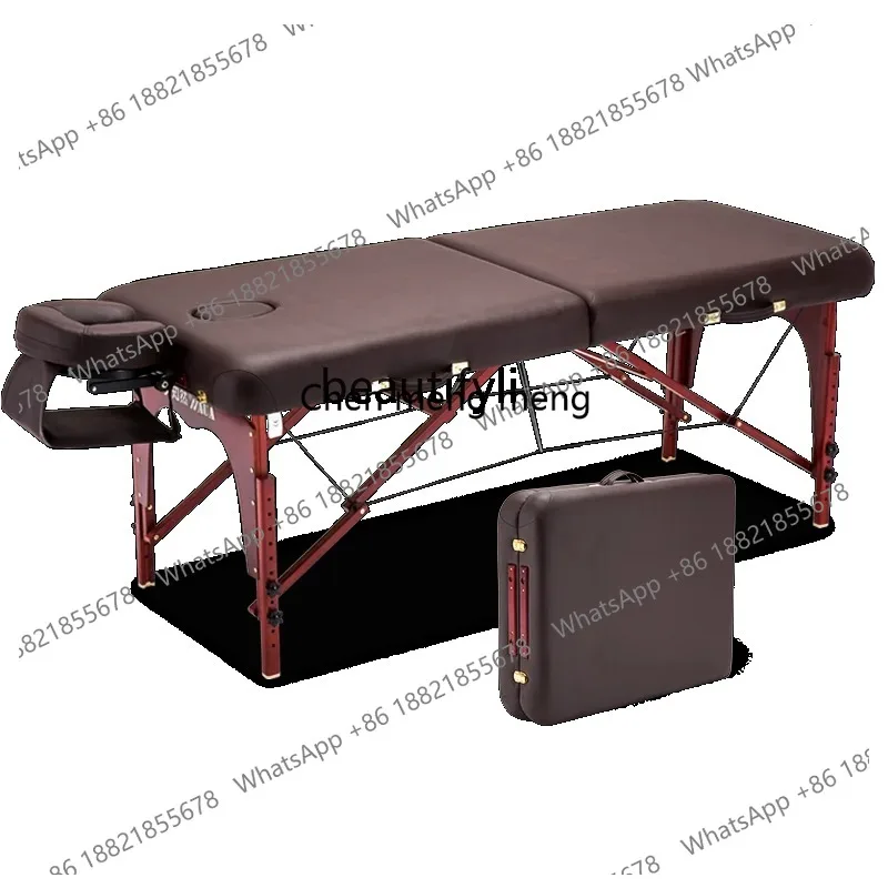 

ss26 Foldable Massage Facial Bed Solid Wood Portable Household Beauty Salon Massage Needle Physiotherapy Bed Portable