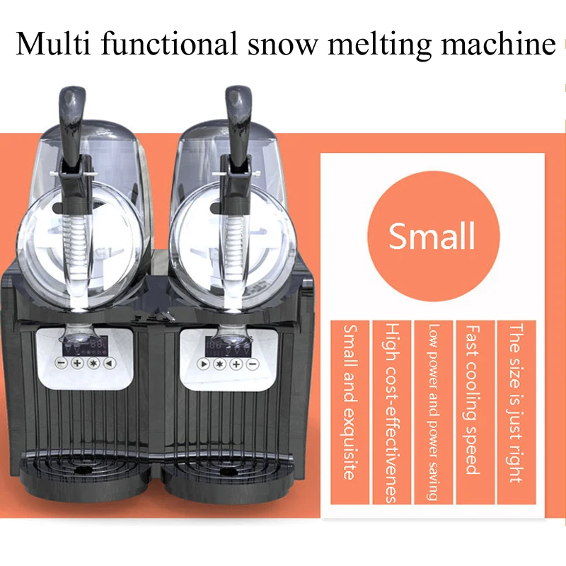 

Slushy Machine 12L*2 Double Tank Snow Melting Machine Commercial Juice Smoothie Slush Maker Machine