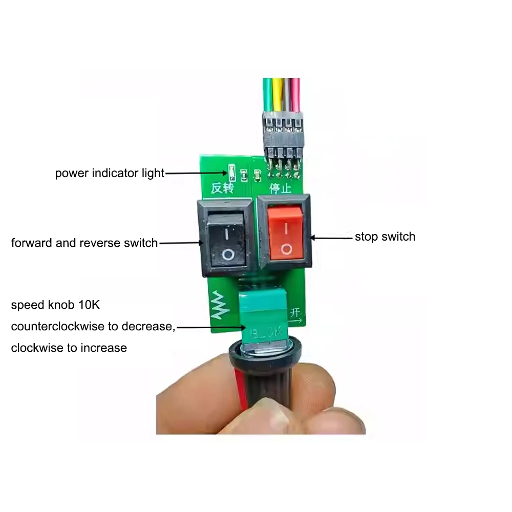 BLDC Brushless Motor Driver Motor Speed Regulator Knob Potentiometer Speed Regulation with Cable Motor Forward and Revese Module