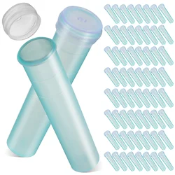 100 Pcs Floral Test Tubes Water Reusable Flower Orchid Plastic with Cap Bottles for