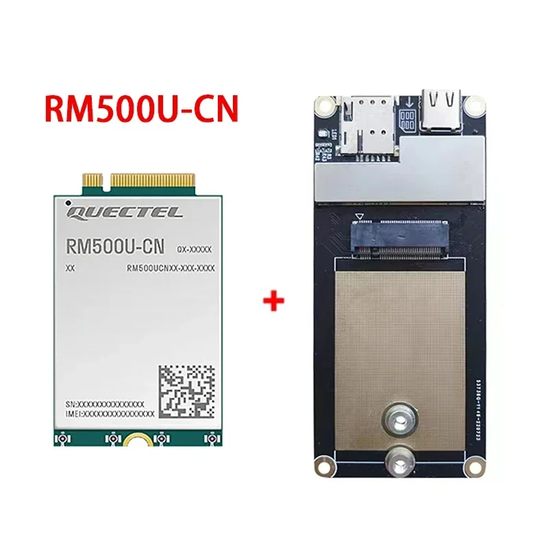 Quectel RM500U-CN 칩, RM500U IoT/eMBB 최적화 5G Cat 16 M.2 모듈, C타입 어댑터 포함, 신제품 및 정품