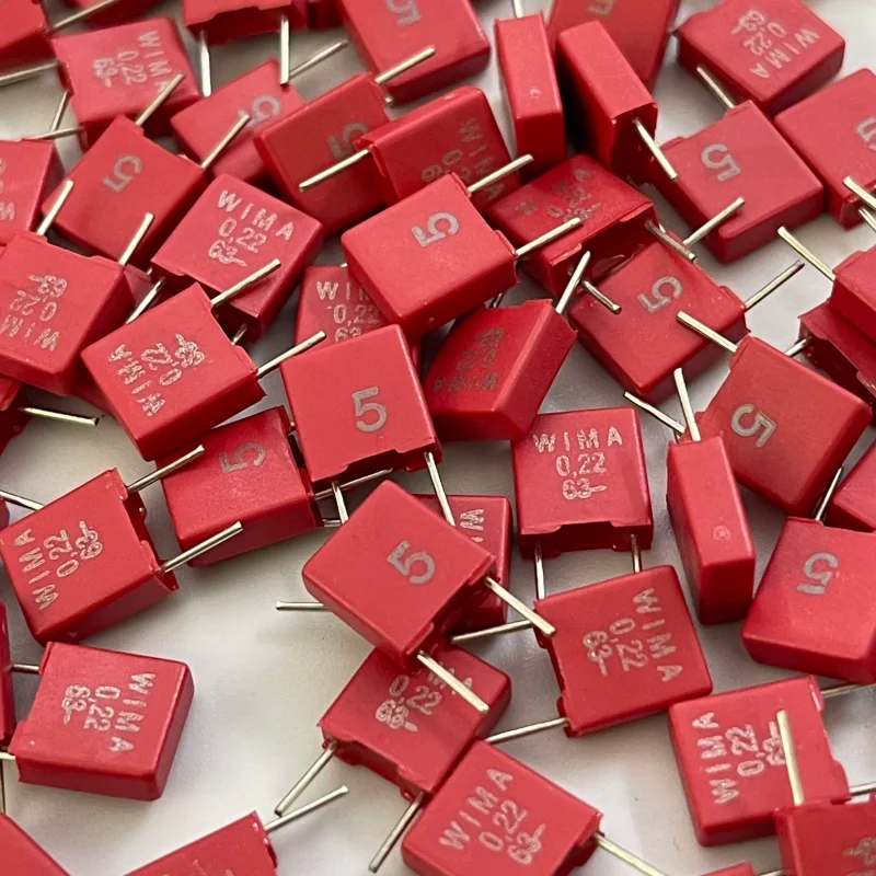 

10pcs Red Weima WIMA 63V 0.1uF 0.22uf 104 100N MKS2 series film capacitor brand new