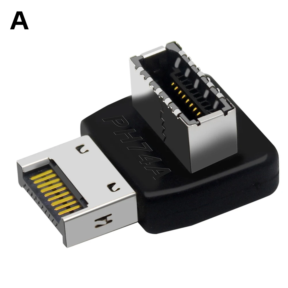 USB 3.1 Type E 90 Degree Converter USB Front Panel Adapter Vertical  Type E Header Converter for Computer Motherboard