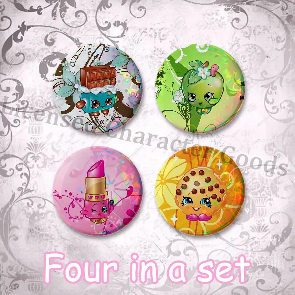 S-Shopkins Creative Quirky Mini Pill Badges 25mm Micro Button Pins Fan-made Merch  Gift for Friends