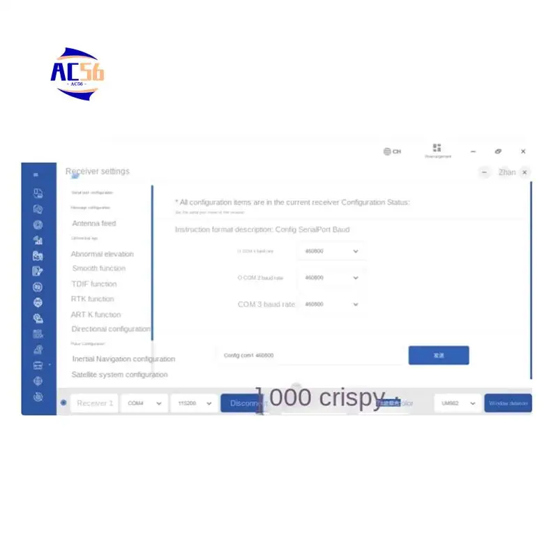 

AC56-BDS/GNSS Модуль обновления высокоточного позиционирования GPS-RTK Дифференциальный ретивационный модуль позиционирования ZED-F9P