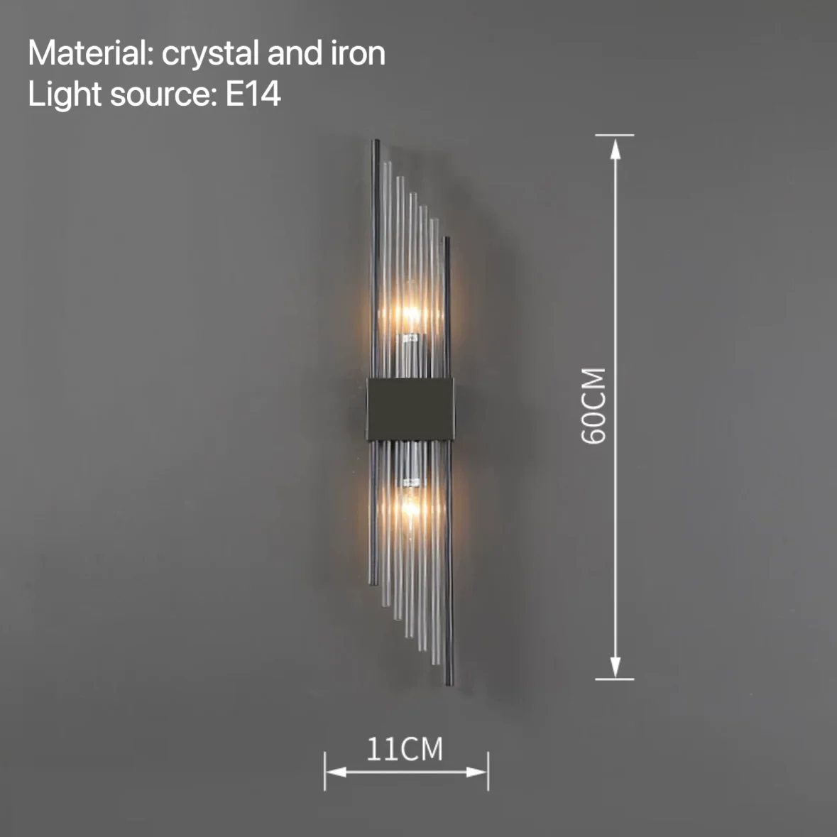NONE Moderne Wandlampen für Schlafzimmer, Nachttisch, Hotel, Wohnzimmer, Wandleuchte, Dekoration, Hintergrundleuchten, Kristall, Flur, Treppe, LED 9