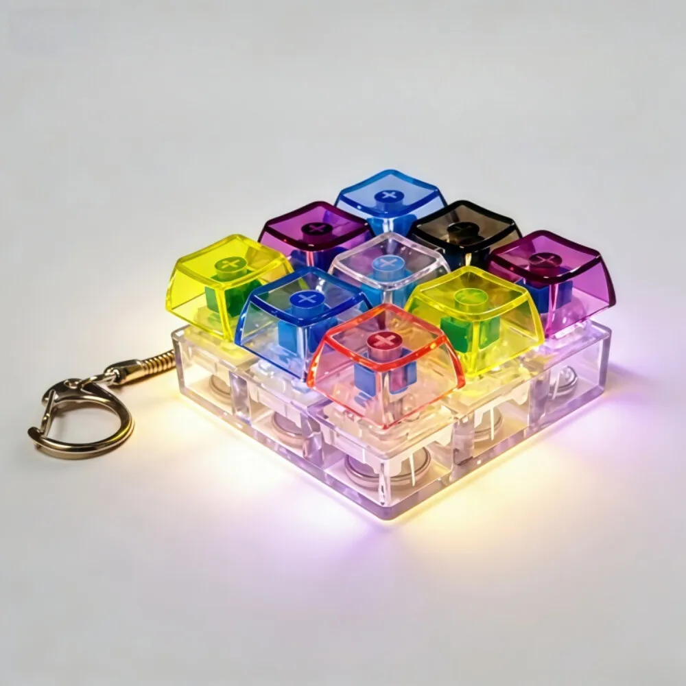 Fingertip Keyboard Keychain RGB Fidget Toy