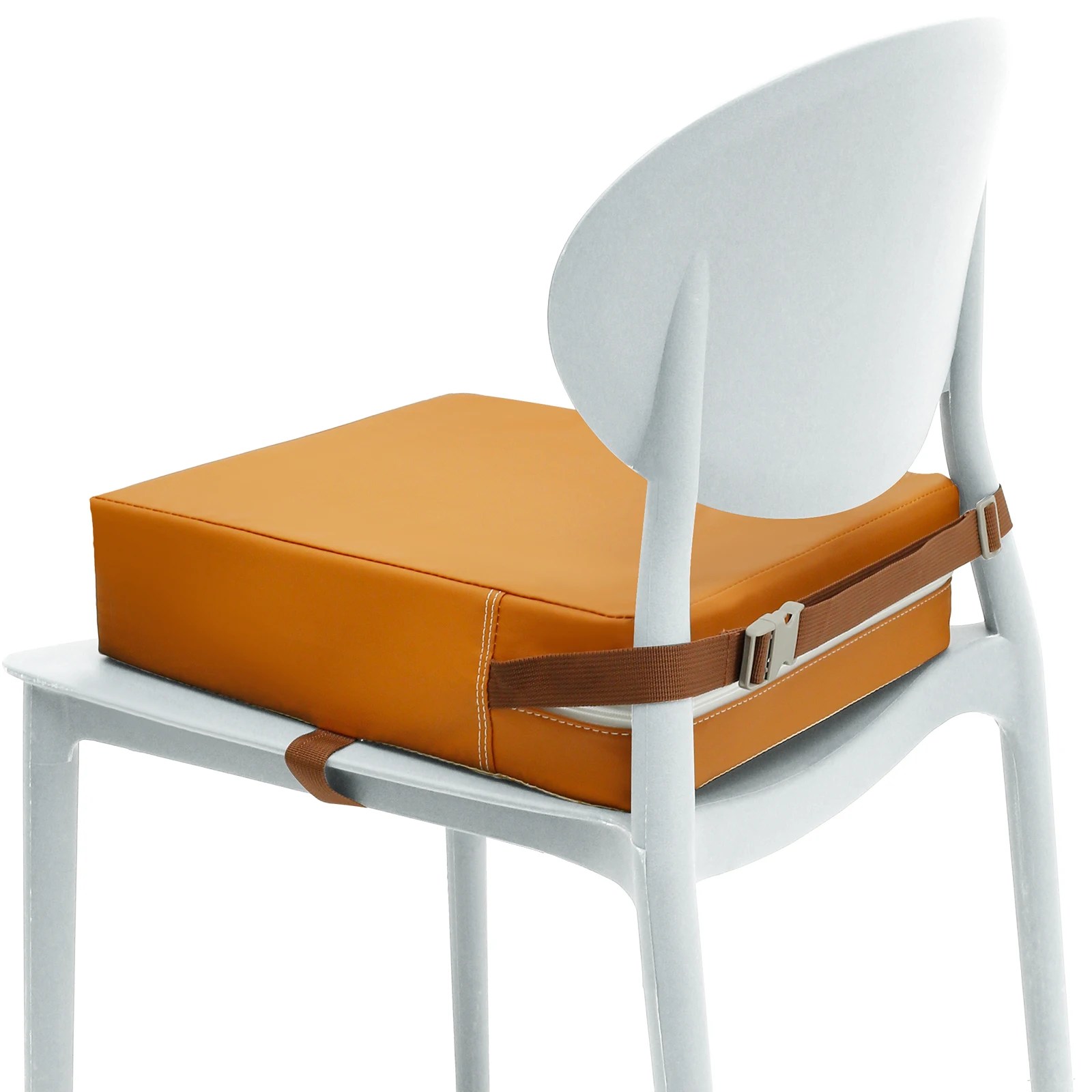 مقعد معزز مانع للانزلاق للأطفال الصغار ، وسادة كرسي جلد قابلة للتنفس ، مشبك أمان ، رغوة عالية الكثافة ، وسادة مقعد للأطفال #2