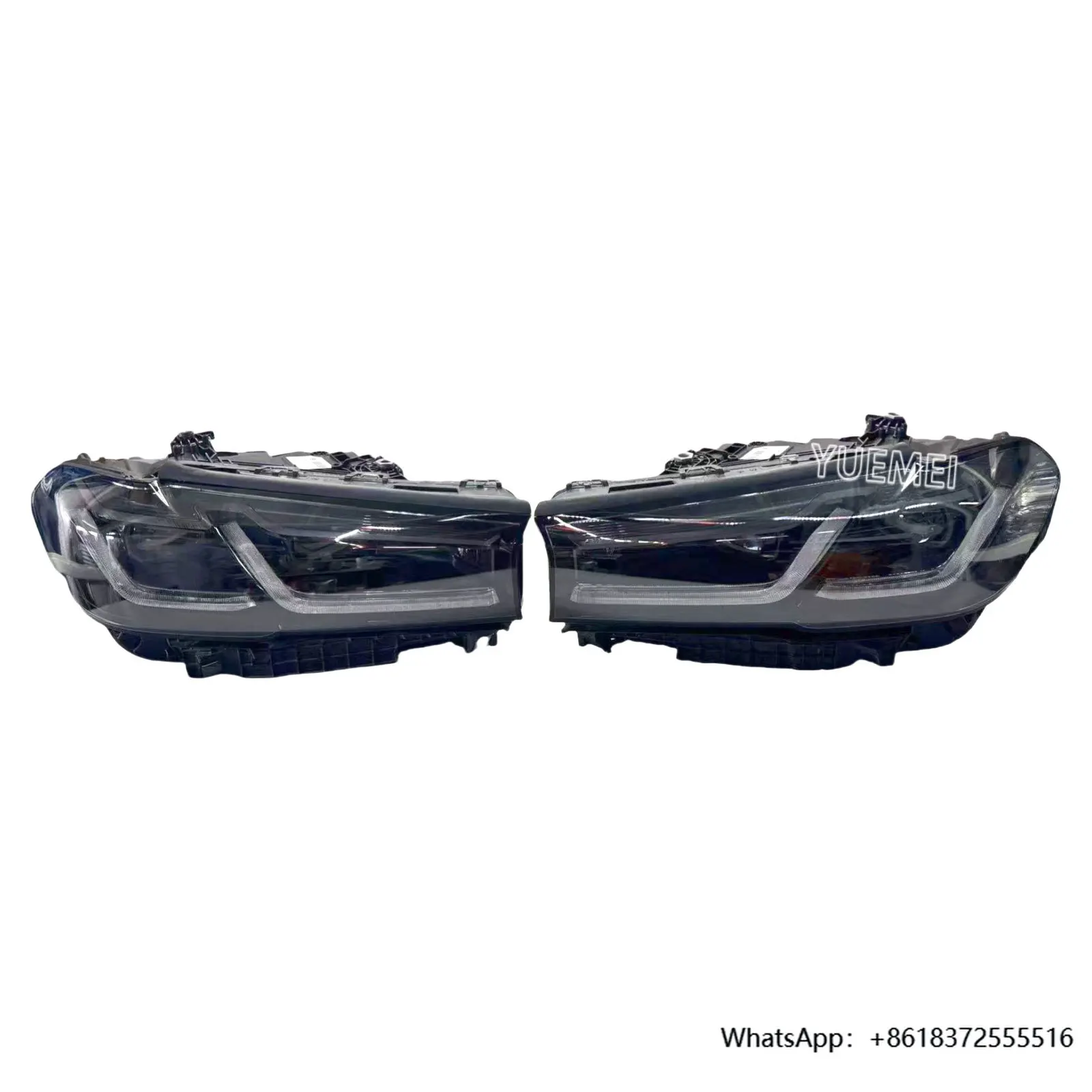

High Configuration for 5 Series M5 Sport G30 LCI Upgrade Black Laser Headlights with 6000k Color Temperature