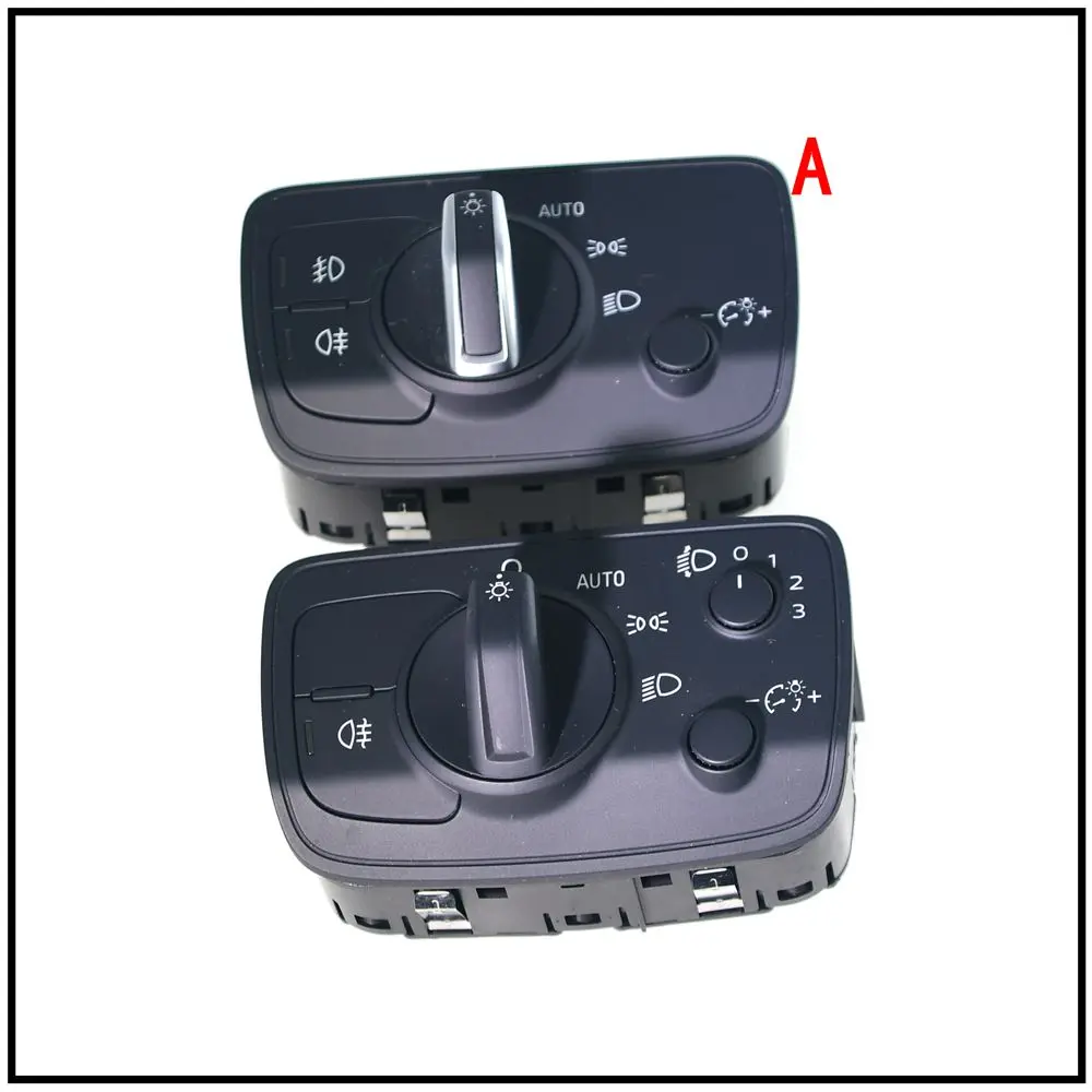 Chrome-Plated Headlight Fog Light Switch With AUTO For Audi A3 S3 8V  8V0941531AM 8V0 941 531 AM 8V0941531AE 8V0941 531 AE