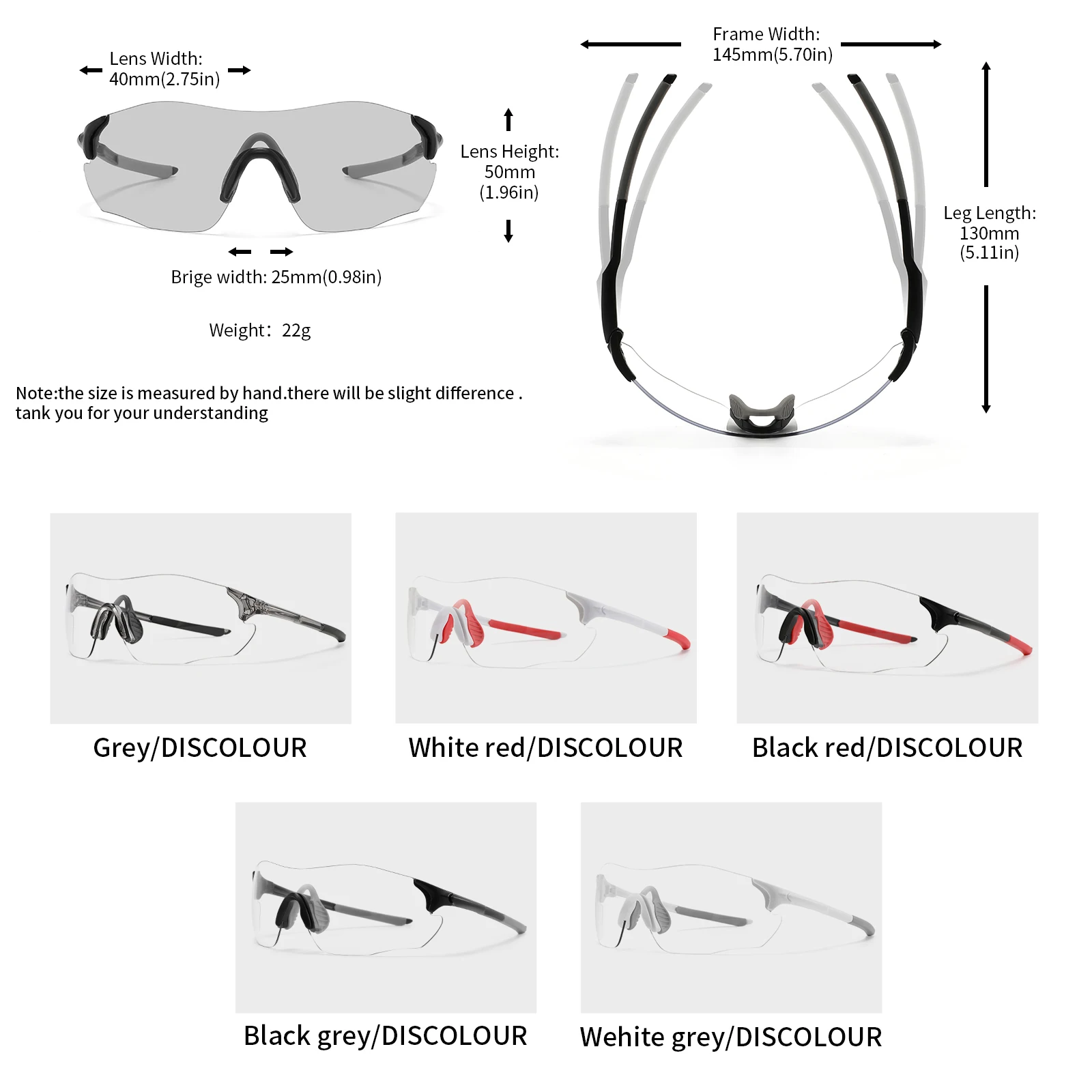 Ultra-Light Photochromic Sports Sunglasses Seamless Frameless 23g Comfort for Cycling Mountain Travel UV400 Adventure Eyewear image 6
