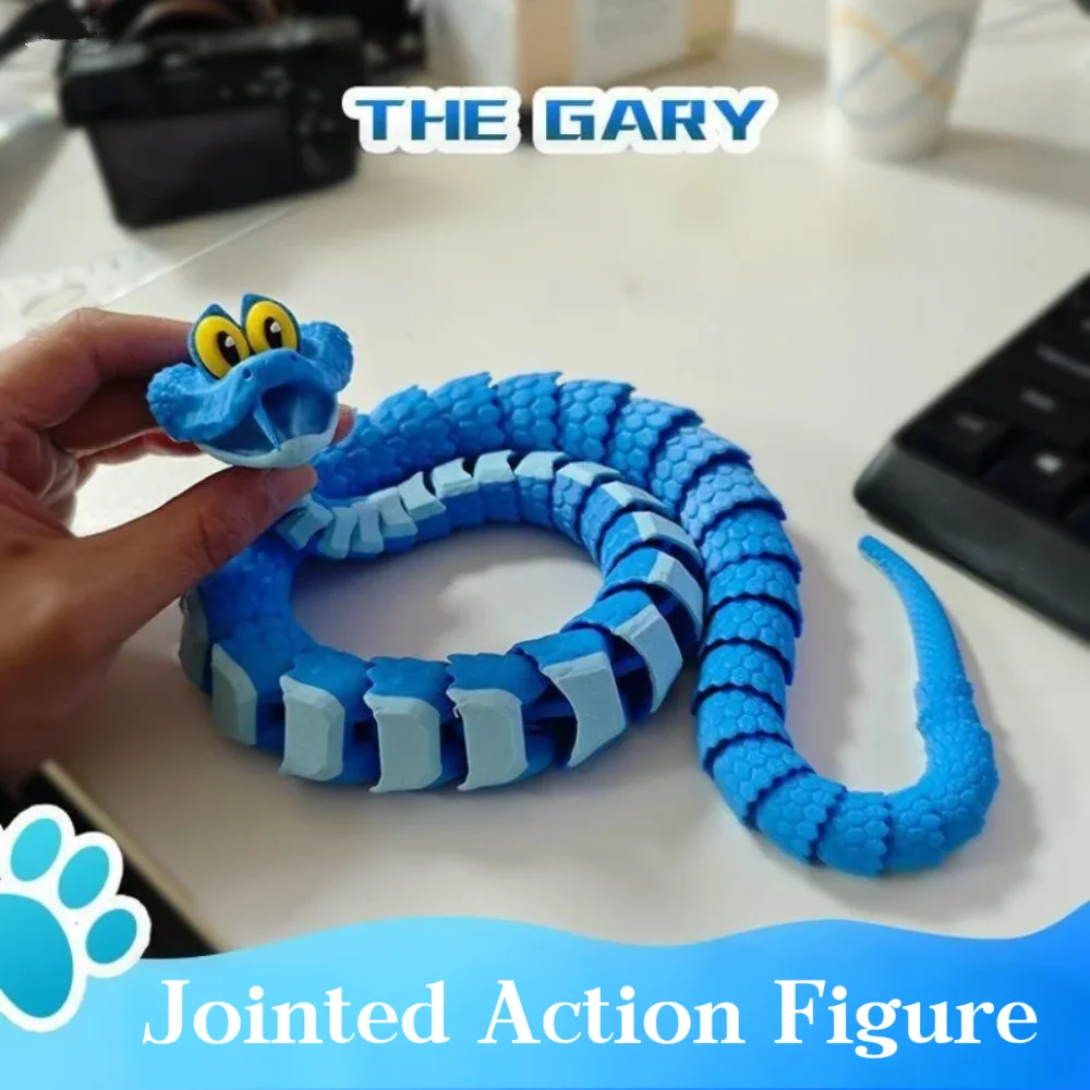 Modello Gary serpente stampato in 3D Action Figure snodabile 40 cm Simulazione articolata Giocattolo Serpente Amico di Judy e Nick, Regalo per bambini