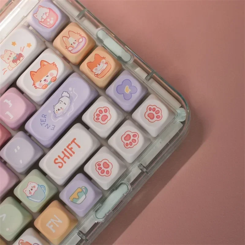 Animal Themed 126 Keycaps Set PBT Dye-Sublimation Keycaps  Mechanical Keyboard