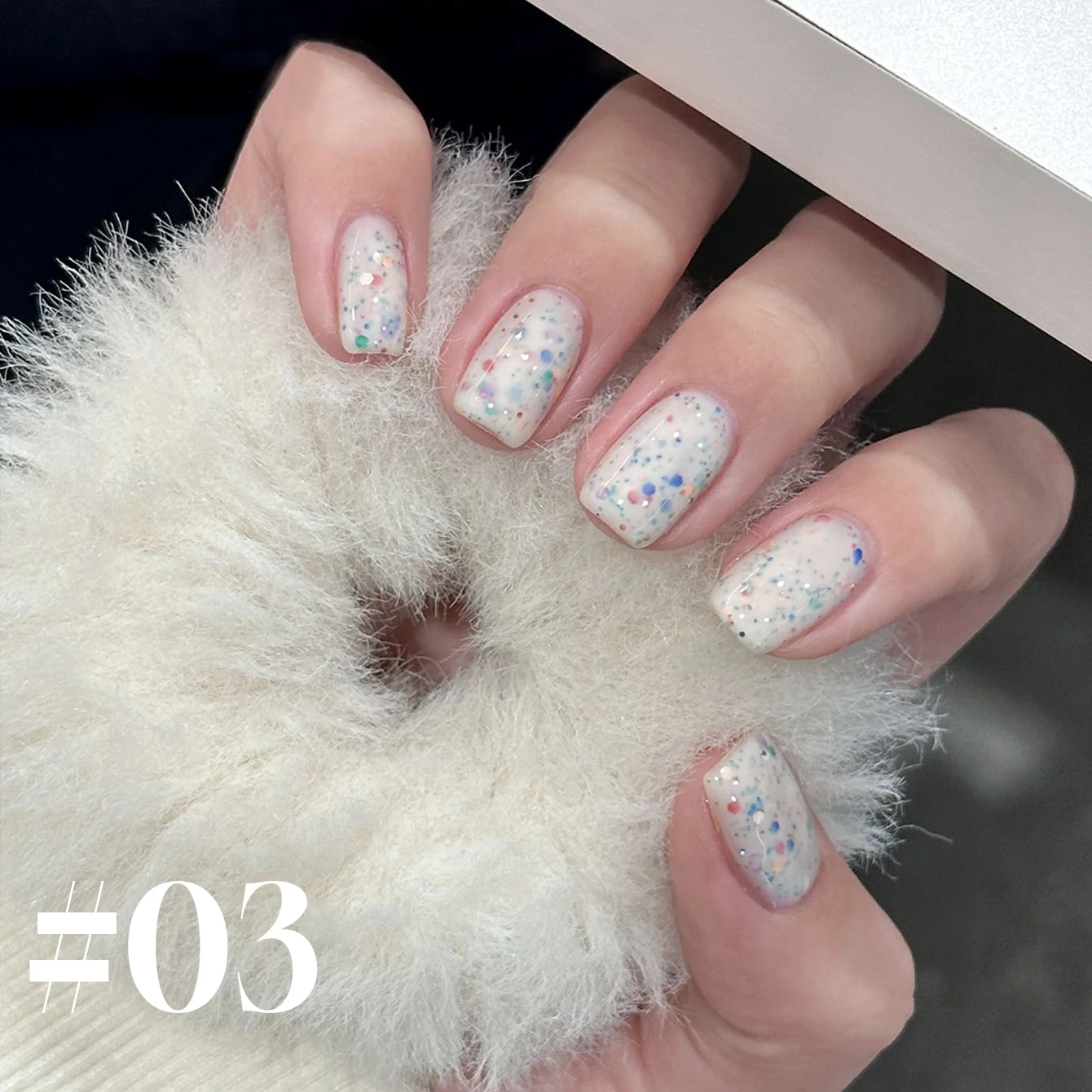 12ML 1pcs 2026 New Summer Nails Colorful Polka Dot Jelly Gel Nail Polish Small Fragrance Sequin Milk White Nail Polish