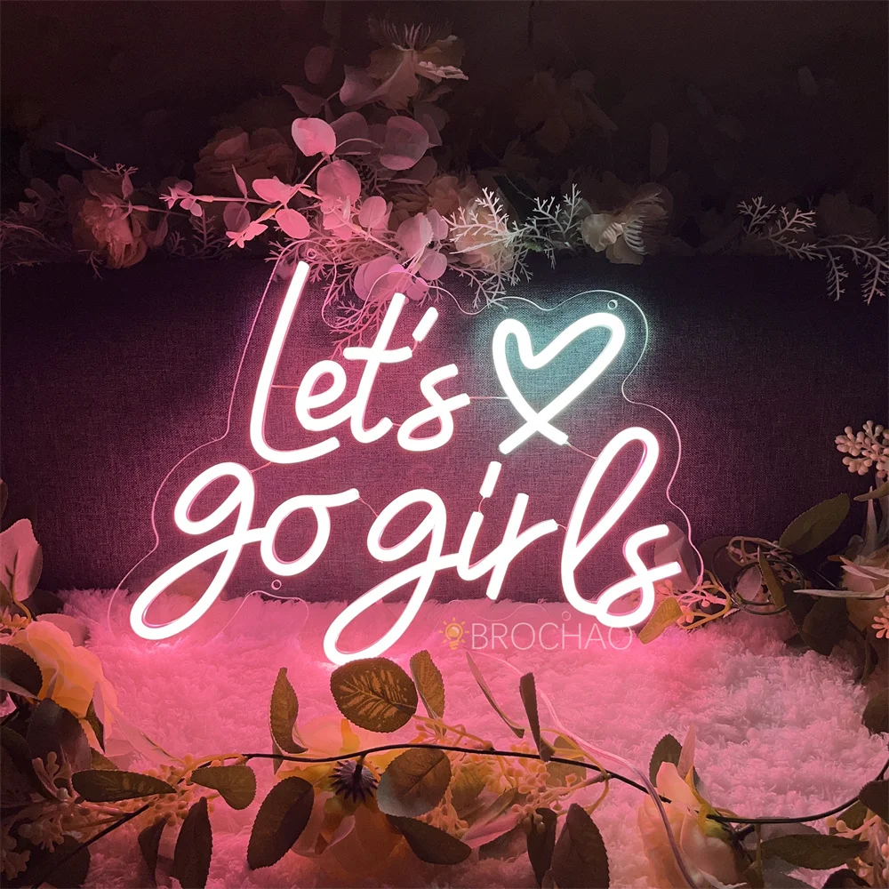 Lets go girl Neon Sign Bedroom Decor Room Wedding Decor Wall Sign Led Neon Light Home Decor Birthday Gifts Neon Night Lights