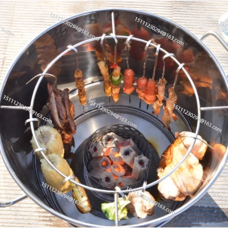 Hanging Stove, Household Smokeless Grill, Charcoal Grill, Chicken Portable Patio  Hanging Stove, Household Smokeless Grill, Char