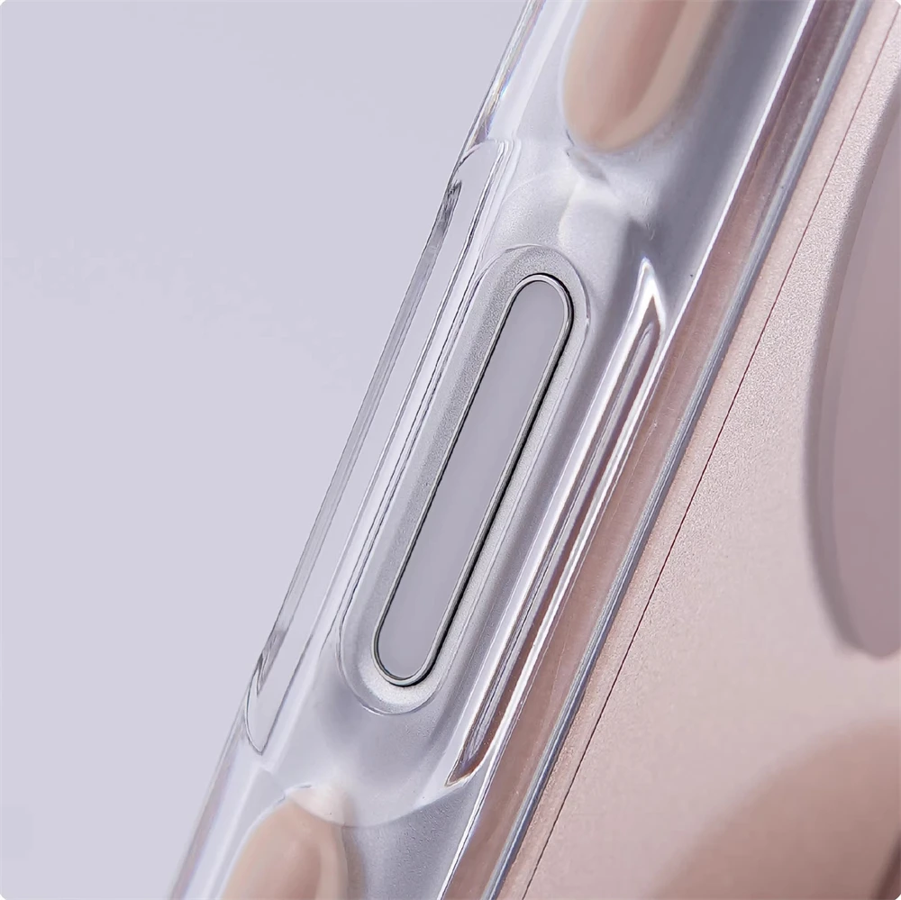 Przezroczyste, odporne na wstrząsy etui z magnetycznym zderzakiem do iPhone 18 17 Pro Max, kompatybilne z Magsafe, zabezpieczone przed upadkiem, z funkcją bezprzewodowego ładowania i metalową osłoną obiektywu. — zdjęcie produktu 5