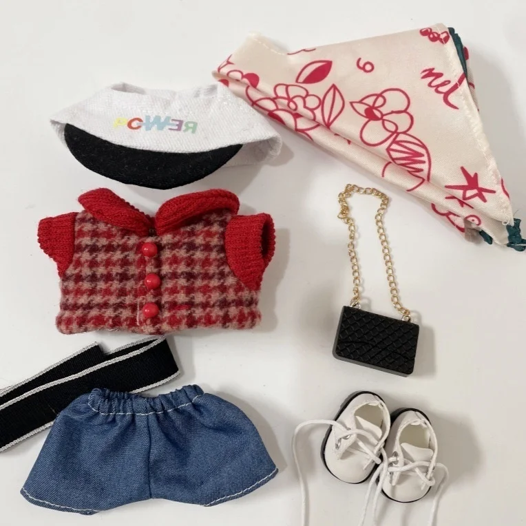 For 15/17cm Labubu Clothes Sitting Party Sunflower Pendant Vinyl Doll Clothes Replacement Set Trendy Set Accessories customized