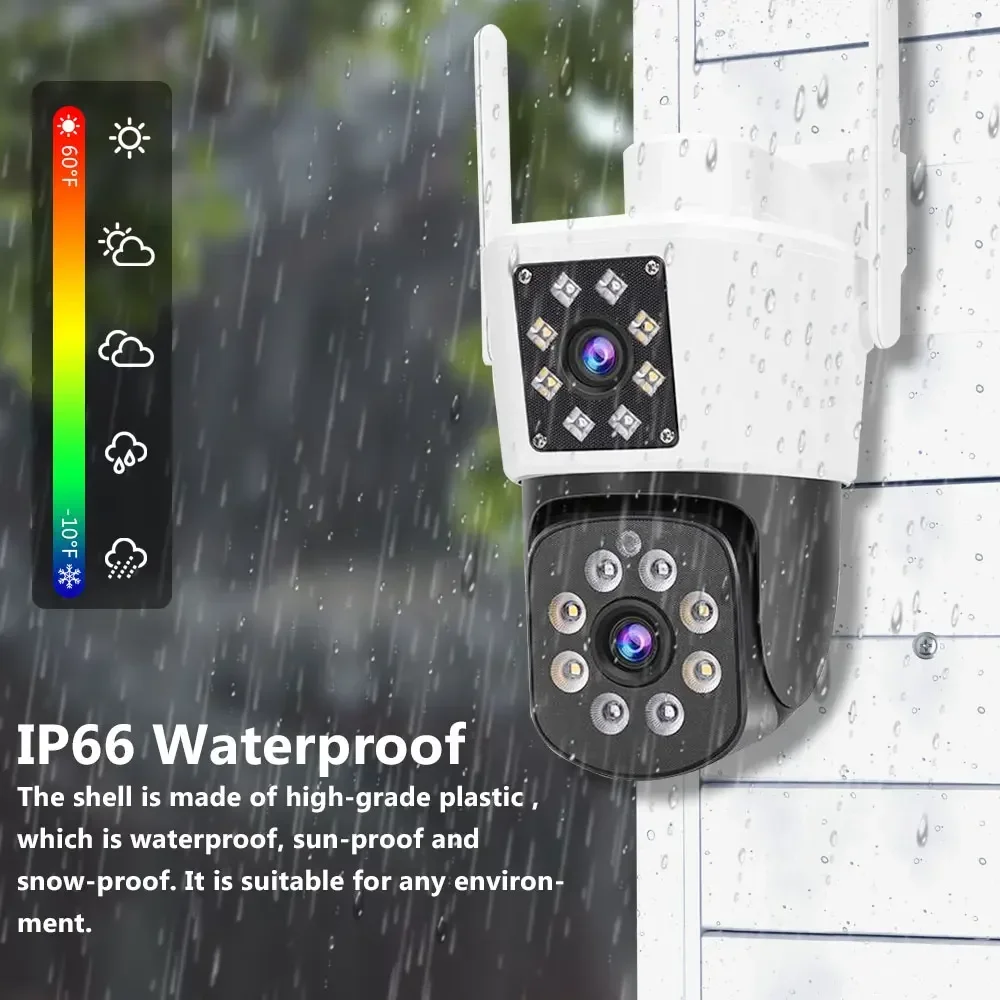 Imagem -05 - Dual Lens Ptz Smart Home Câmera Visão Noturna Tela Dupla ao ar Livre Proteção de Segurança Cctv ip O-kam App 8mp 4k Wifi