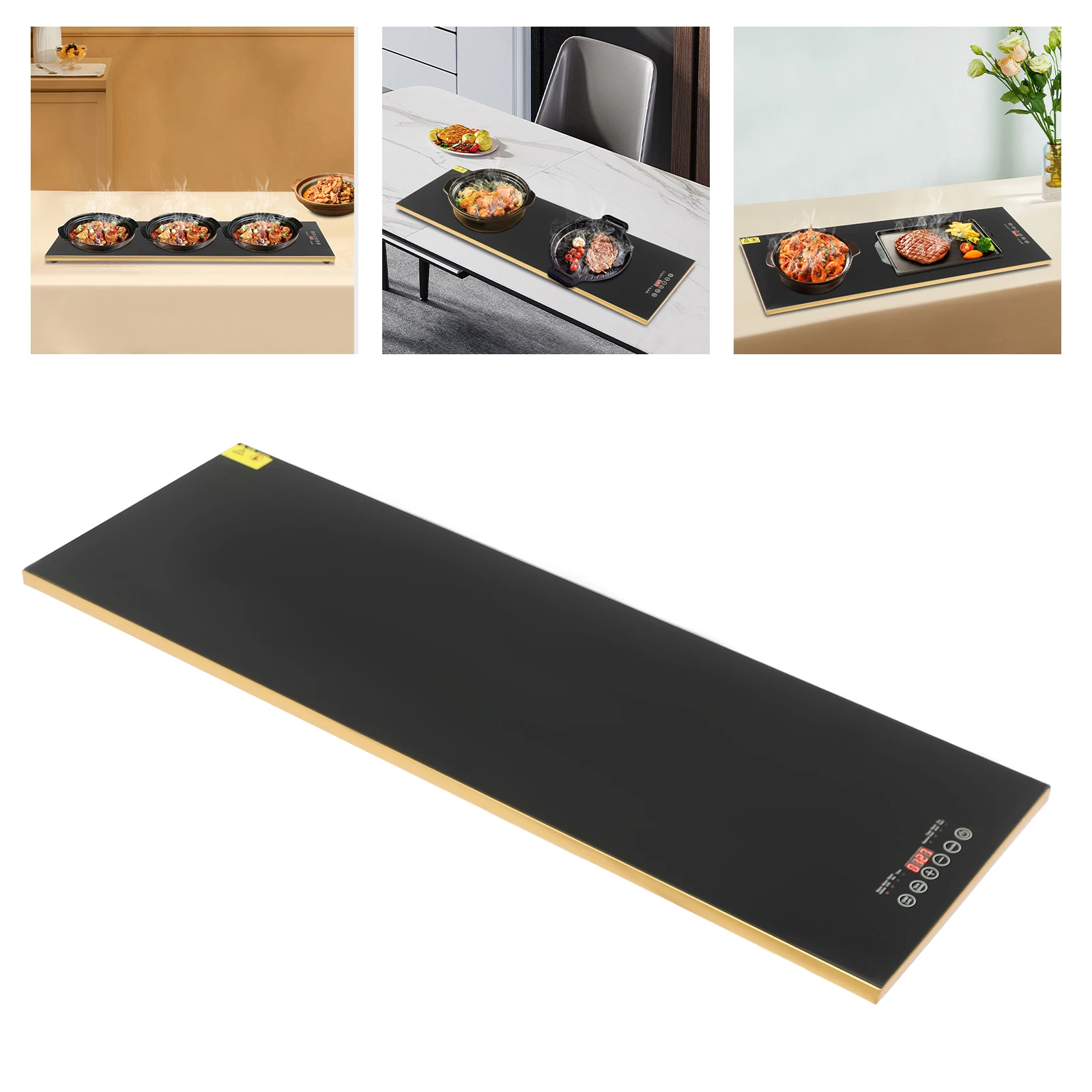 

Поднос для подогрева еды с умным дисплеем, электрическая грелка с таймером и регулировкой температуры, электрическая грелка для дома/офиса