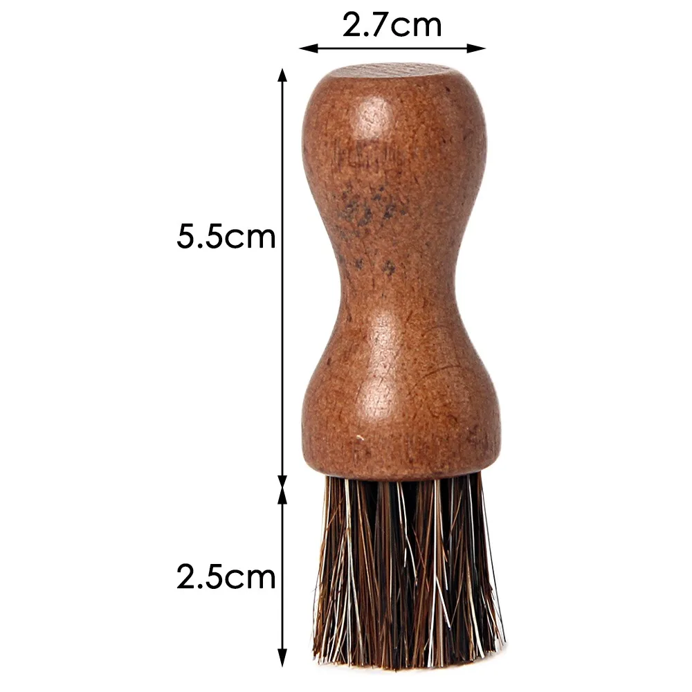 

Щетка для ухода за обувью из конского волоса с деревянной ручкой, экологически чистая многофункциональная кухонная щетка для чистки, прочная щетка для удаления пыли