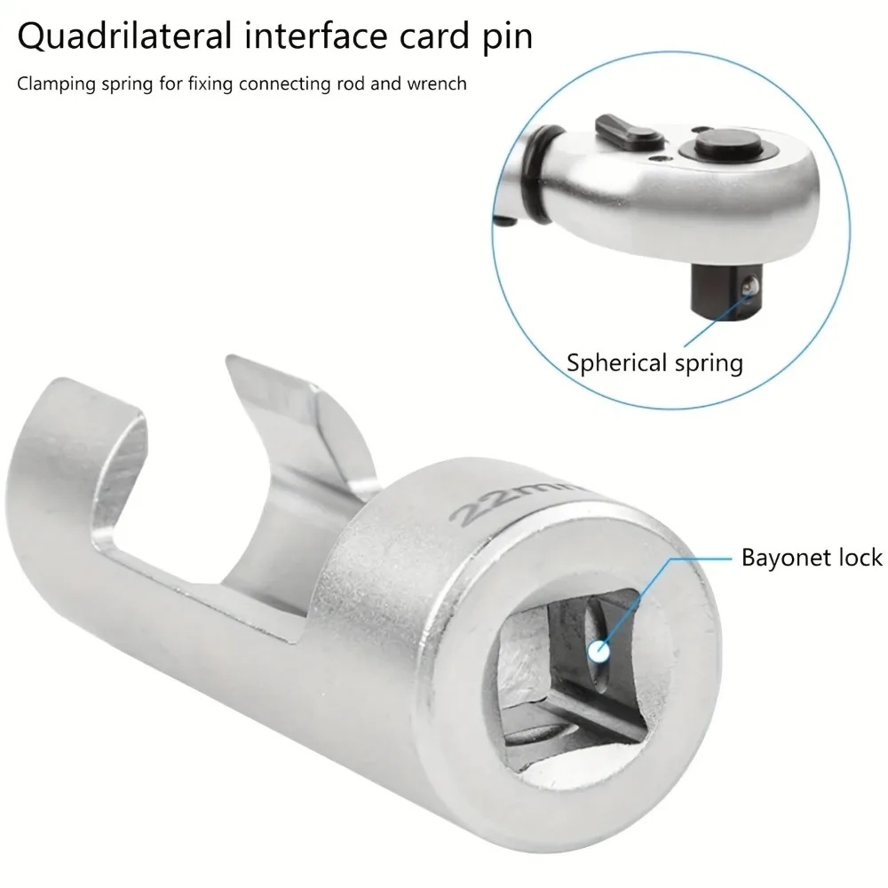 9Pcs Automotive O2 Oxygens Sensors Socket Offset Wrench Remover Tool and Thread Chasers Tool 10-22mm