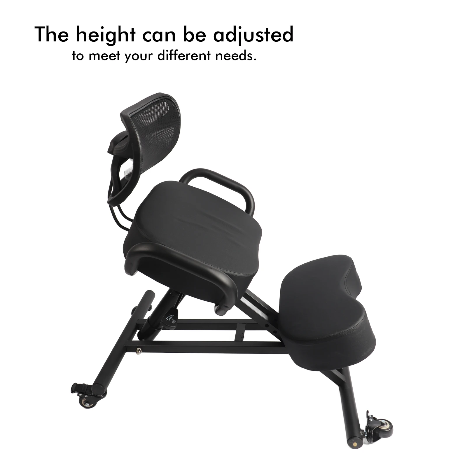 Adjustable Kneeling Chair Height Adjustable Ergonomic Breathable Back Support Kneeling Chair with Leather Cushion Kneeling Chair