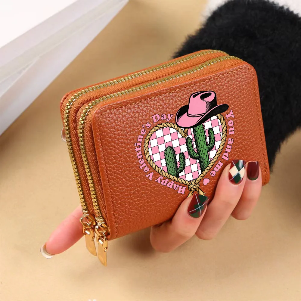 High-Quality Fashionable Cute Women's Wallet Dual-Zipper Coin & Card Holder 2-in-1 Mini Compact Student Wallet for Women