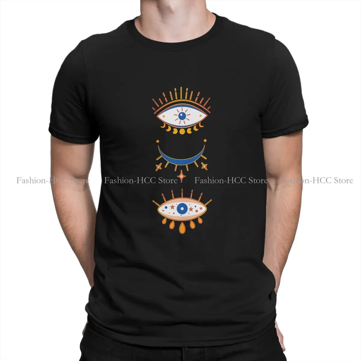 Chakra Energy Meditation Hamsa Mystical Celestial Style Polyester TShirt Evil Eyes Comfortable New Design Gift Idea  T Shirt