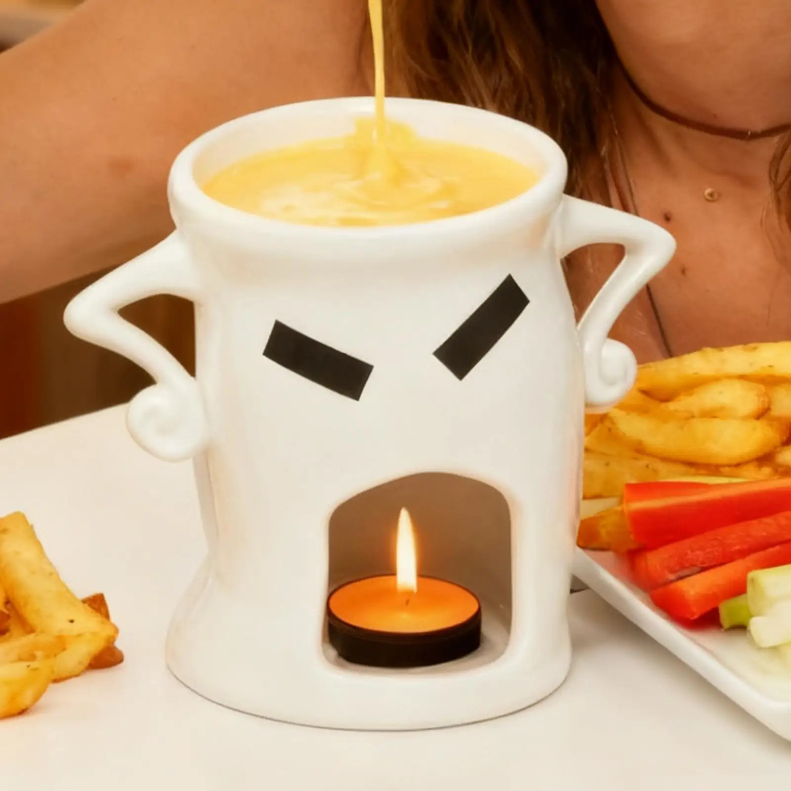

Chocolate Melting Fondue Mug Chocolate Melting Cup Cheese Ceramic Mug Heating Food Ceramic Mug Coffee Cup Butter Melt Pot