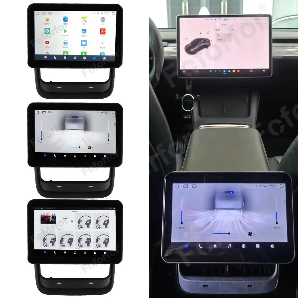 Display di intrattenimento per sedile posteriore Android da 8.8 pollici per Tesla Model 3 Y X S Car Multimedia Player Carplay Android auto 4G WIFI