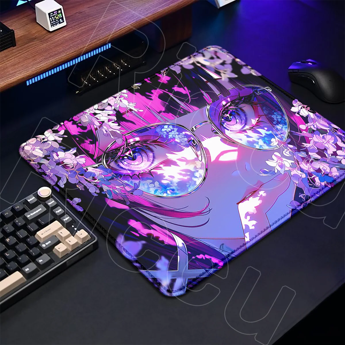 Laptop XS Suture Edge Little Carpet sunglasses Genshin Impact Mouse Pad Small Computer Desk mat High Quality Table Pad coaster
