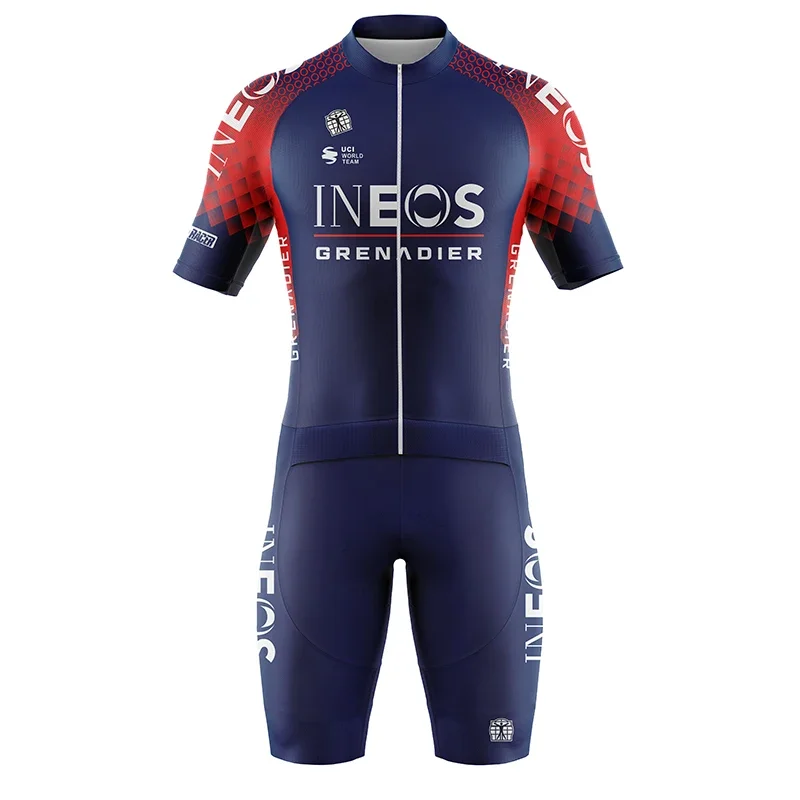 2023 INEOS Men Triathlon Clothes Bike Professional Cycling Skinsuits Sets Conjunto Feminino Ciclismo Jumpsuit Short Sleeve Kits