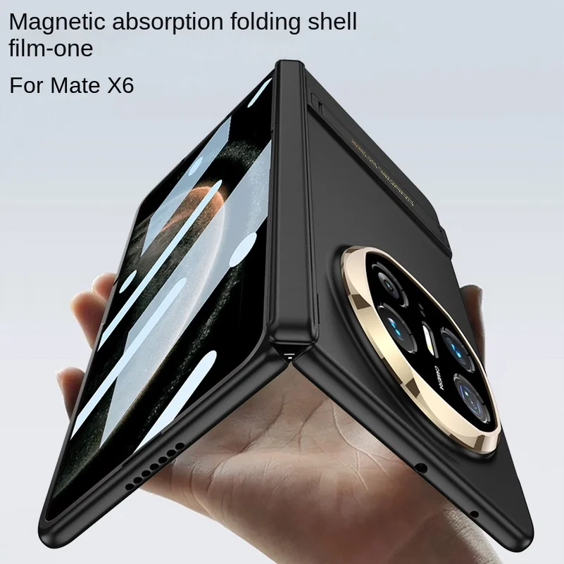 

Coque Magnetic Hinge Bracket Holder Stand Glass Protector Film Case For Huawei Mate X6 Camera Protect Cover Coque Ultra-thin