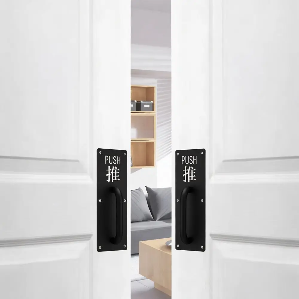 Thickened Stainless Steel Door Handle Surface Mounted Pull Plate For Residential Office Gate Safety Access