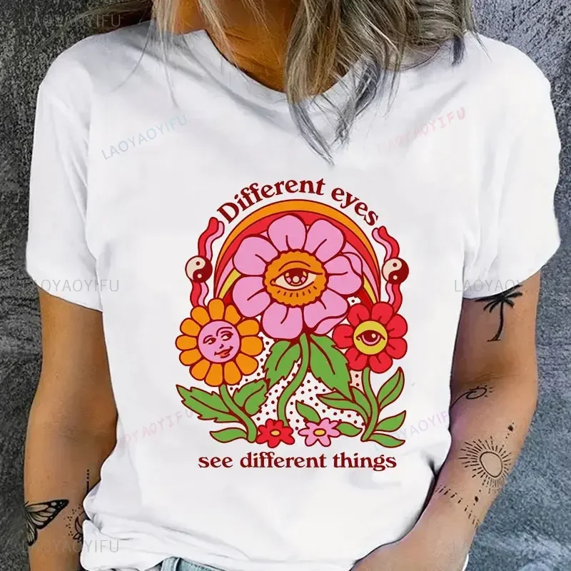 

Different Perspectives Graphic Art T-Shirt Unisex Streetwear Casual Short Sleeve Summer Fashion Creative Design Illustration