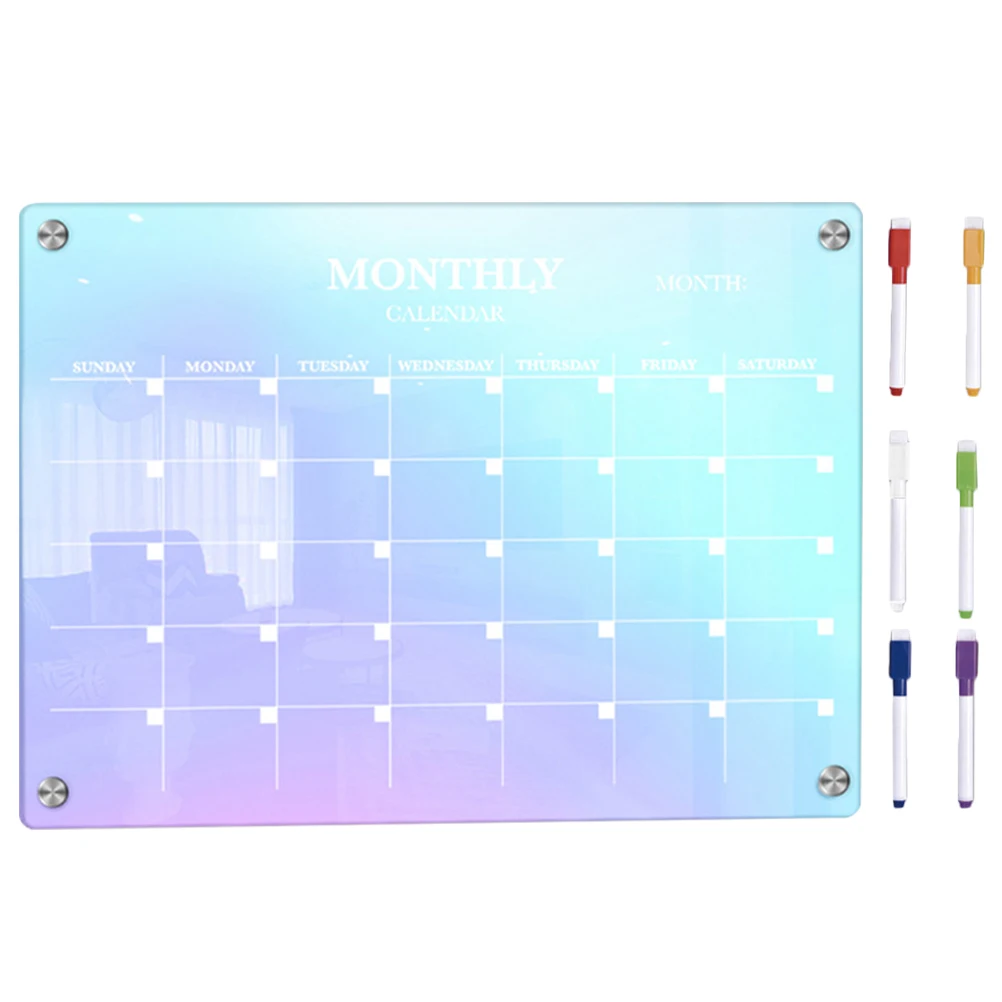 

7pcs Magnetic Whiteboard Stylus Set Clear Colorful Dry Erase Planner Fridge Calendar ganizer Home Office School for Refrigerator