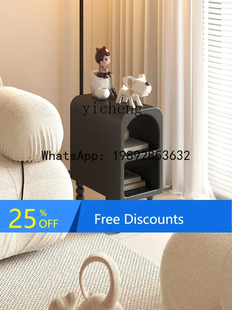 

LYY Bedside Table Small Floor Storage Rack Ultra Narrow Sofa Side Table Bedside Cabinet