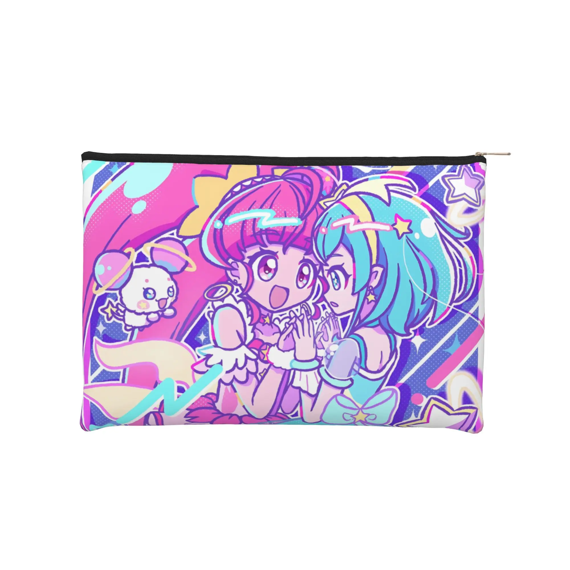 its bag Lightweight Cute pouch Pretty Cure Makeup Bag Anime Princess Toiletry Bag with Zipper Wash Bag