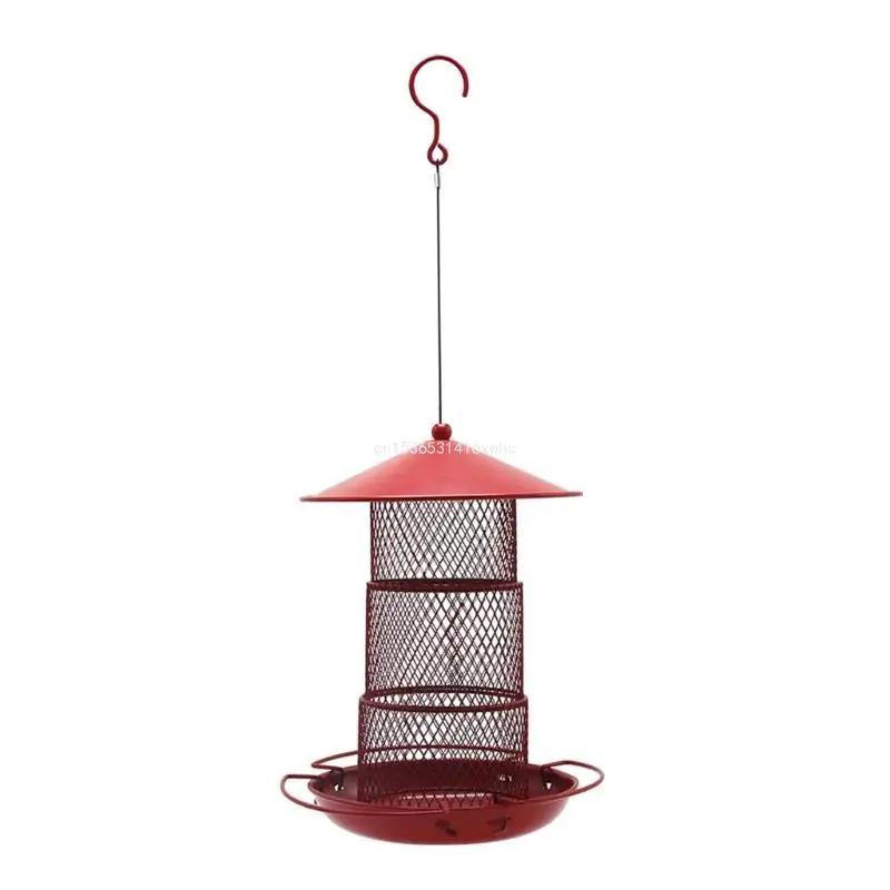 

Dropship Three-layer Feeding Tool Bird Feeder Metal Squirrels-proof Birdhouse Birds Feeding Accessories for Garden Yard