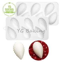 Dorica 6 Cavity 3D Shell Design Pudding Mousse Mould DIY Dessert Chocolate Silicone Mold Cake Decorating Tools Kitchen Bakeware