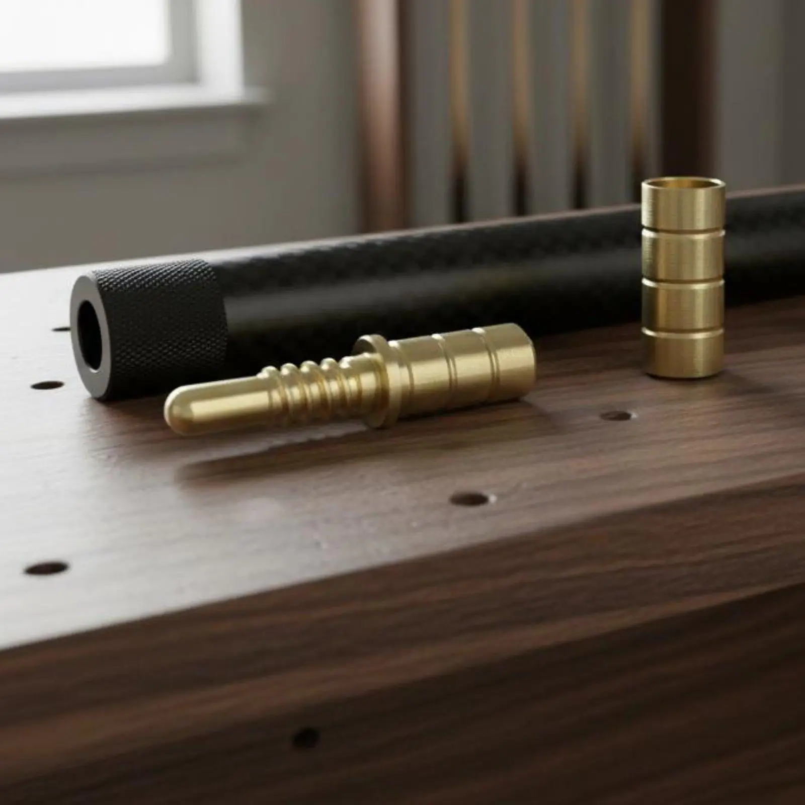 Premium Brass Billiard Cue Extension Customizable Weight Cylinder Connector for Snooker and Billiards