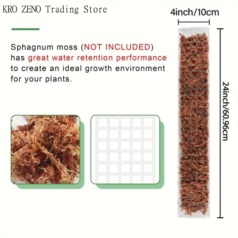 Moss Pole Plastic Plant Stand Indoor Climbing Plants Pot Moss Stick For Plants Growth Garden Support Accessories