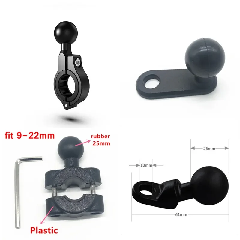 1 "الكرة قاعدة سبائك الألومنيوم سوبر الصلبة صالح لل 0.87"/1 "/1.26" قطر المقاود متوافق مع رام يتصاعد