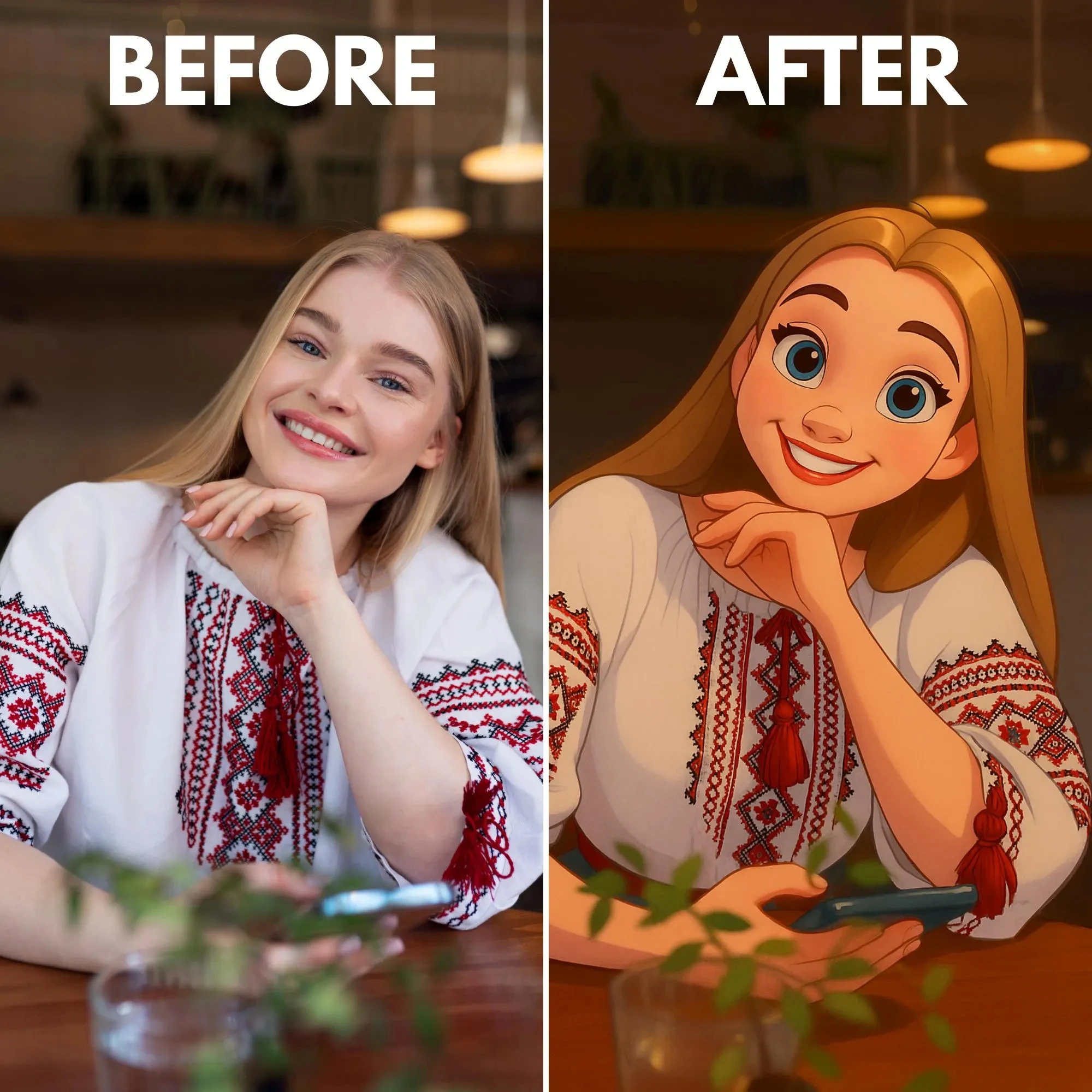 صورة مخصصة على طراز الحكاية الخيالية من صورة رسم كرتوني شخصي للأزواج والأطفال والحيوانات الأليفة والأسرة هدية ديكور المنزل #4