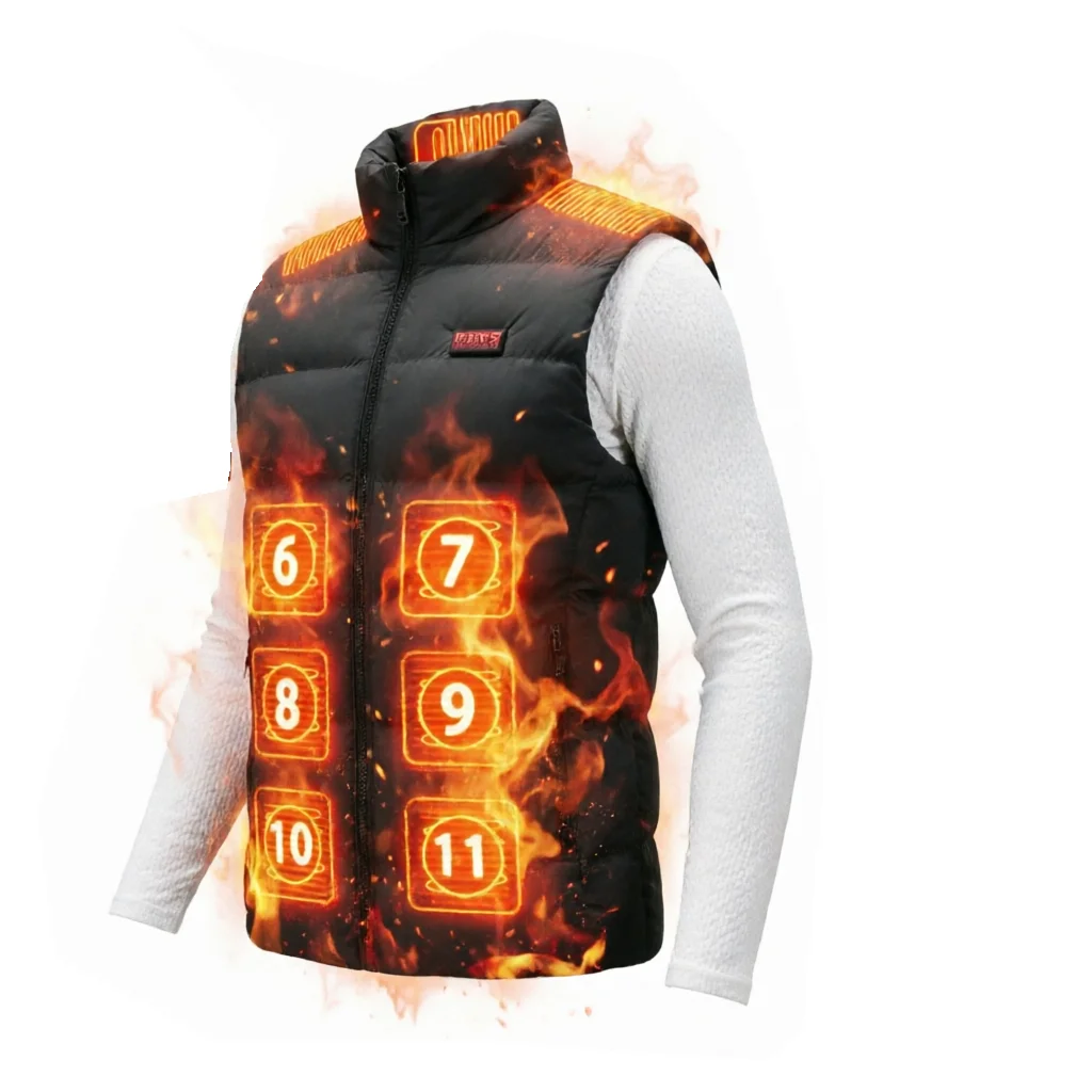 Winter New 20 Areas Heated Vest Men USB Electric Heating Jacket Thermal Waistcoat Winter Hunting Outdoor Vest