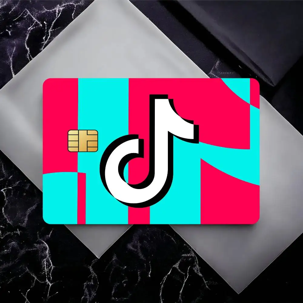T-Tik T-Tok Credit Card Skin Stickers for Bank Card Bus Metro Card Sticker Waterproof Gift