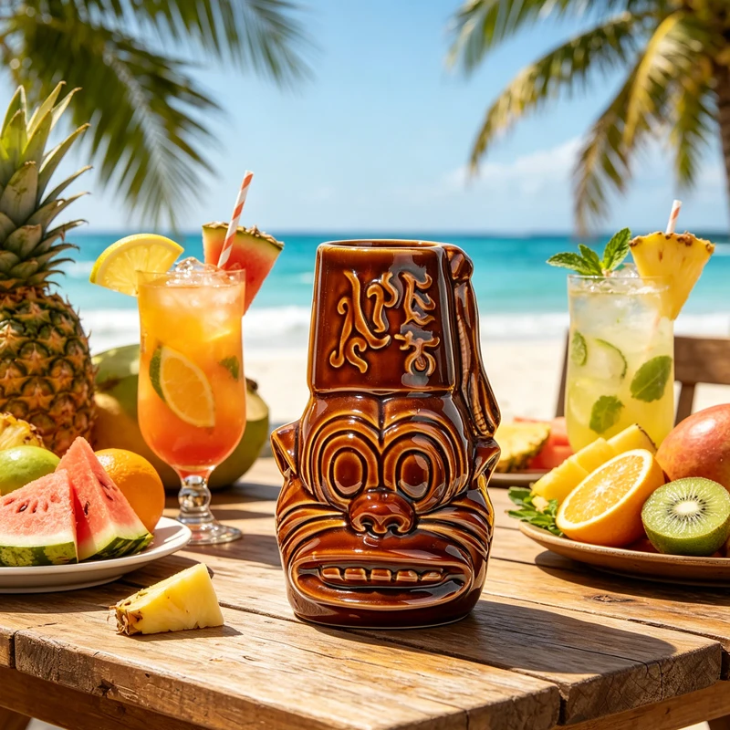 Creative Bar Cocktail Cup Hawaiian Cup TIKI Cup Ceramic Cups Decorative Mask Cup American Lion Cups Give Birthday Gift To Friend